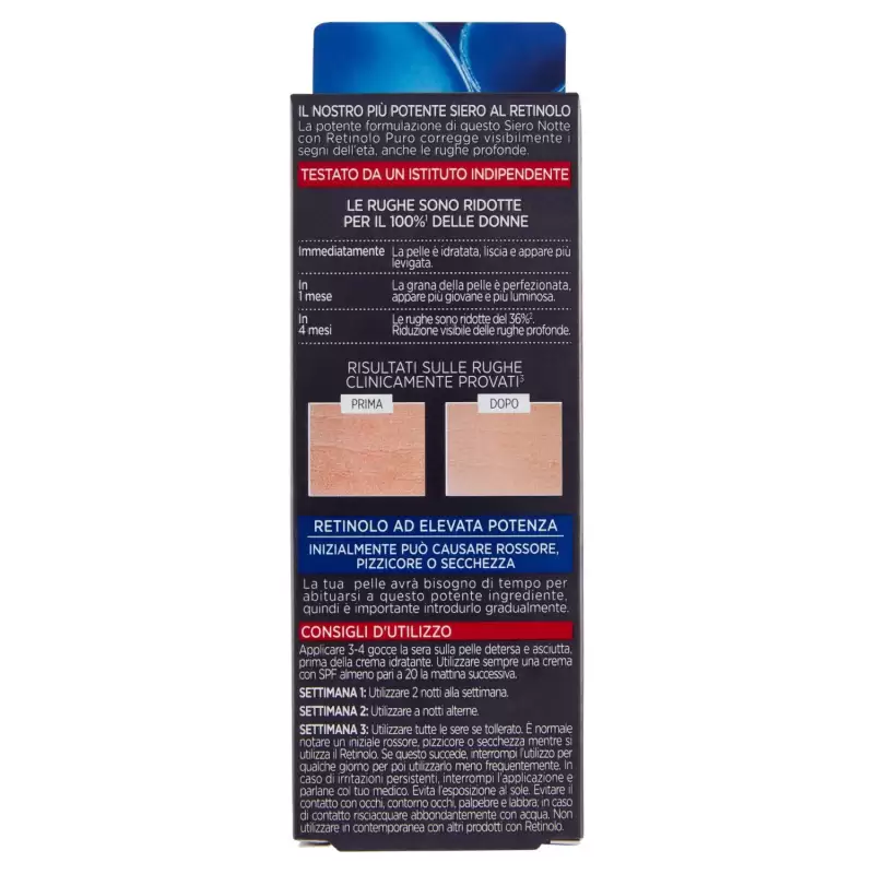L'Oreal Ser de noapte Revitalift Laser X3 Acțiune anti-îmbătrânire și antirid cu retinol pur 30 ml